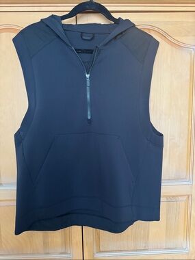 lululemon athletica Black Sleeveless Hoodie Vest